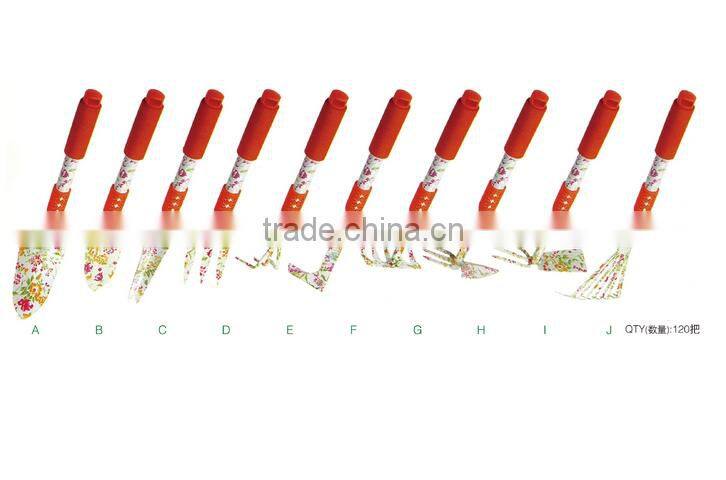 factory sales!!! cheapest price good quality garden tools with priting flower PRS-G22012