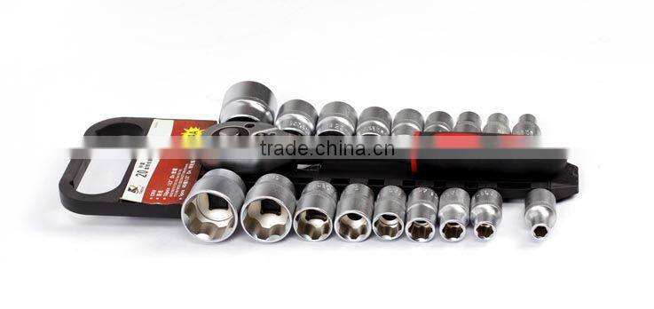 new 2014 tractor manufacturer China wholesale alibaba supplier hand tool 20PCS socket set chrome vanadium