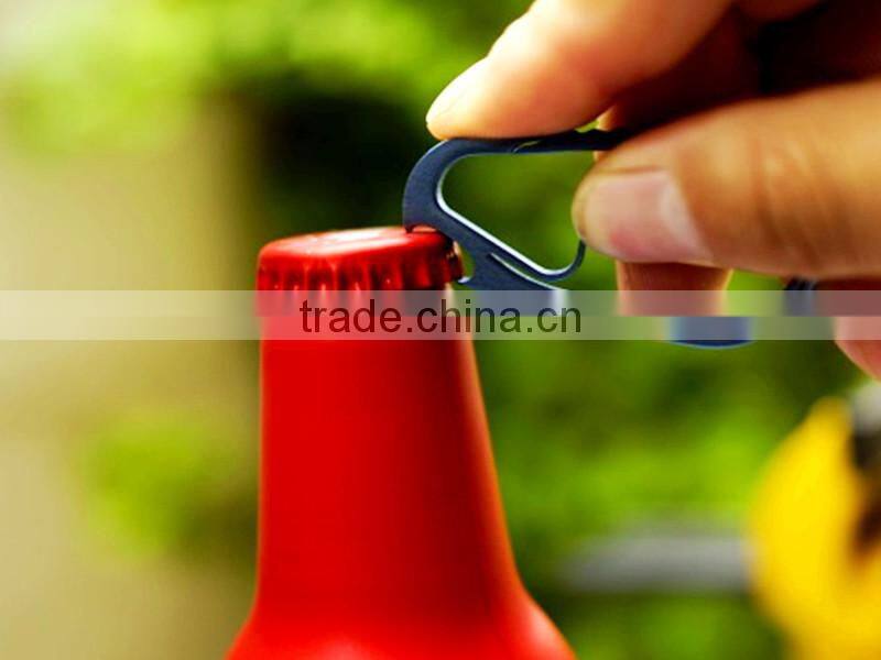 TK-1773 Outdoor edc tool Multi-function Titanium Alloy Quick Release Anti-lost Carabiner Bottle Opener