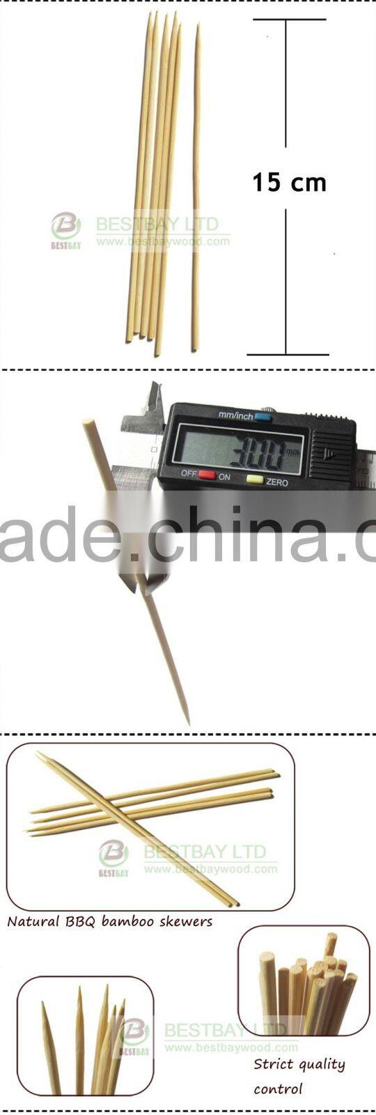 BBQ tools rotating bbq bamboo sticks round skewer