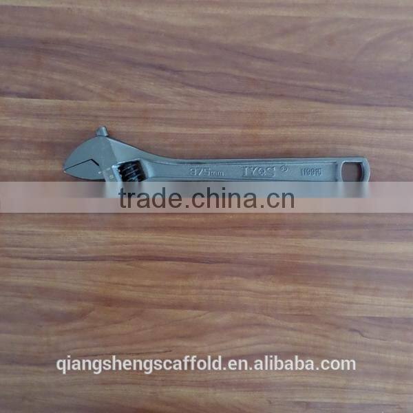 18*450mm 45# carbon steel spanish type sharp tail Adjustable Wrench