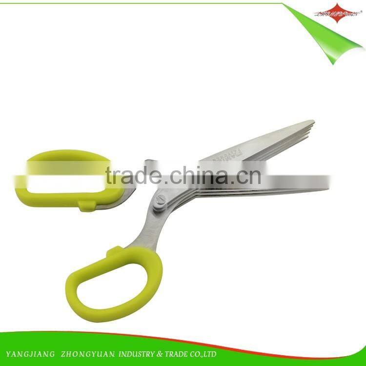 ZY-J1065 5 blade shredder herb scissor kitchen multi blade scissor vegetables cutting scissors