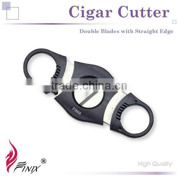 Black Titanium Plated Stainless Steel Custom Cigar Cutter