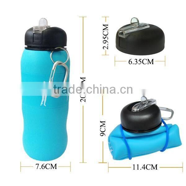 High quality direct factory silicone traveling water bottle