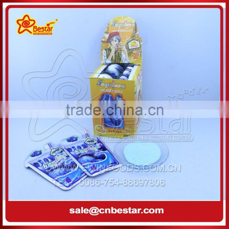 Sour Powder Candy Blueberry Flavor with Straw