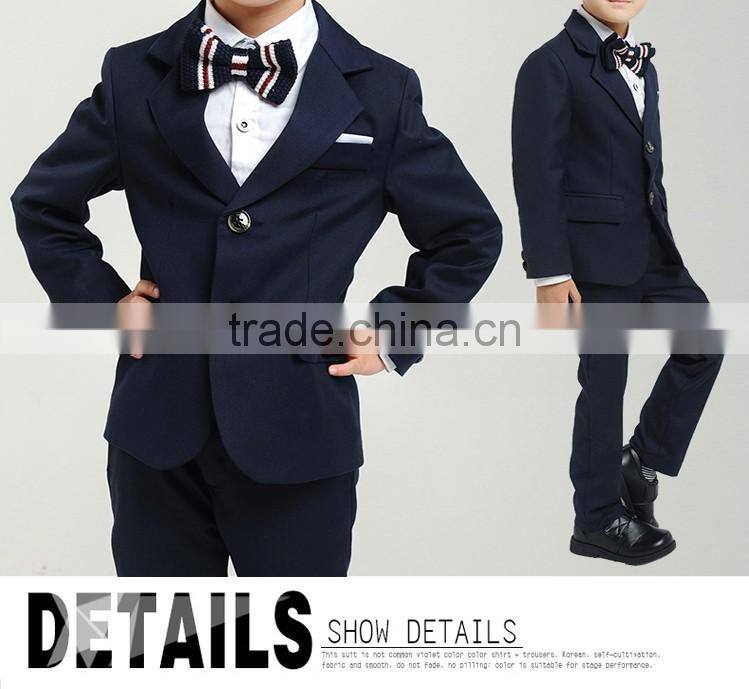 2016 latest design children's school uniform boy's 2 piece suit boys' formal suite