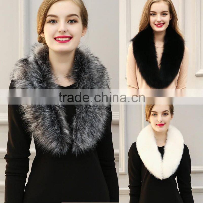 2016 new product Europe style multicolor faux fur scarf woman collar