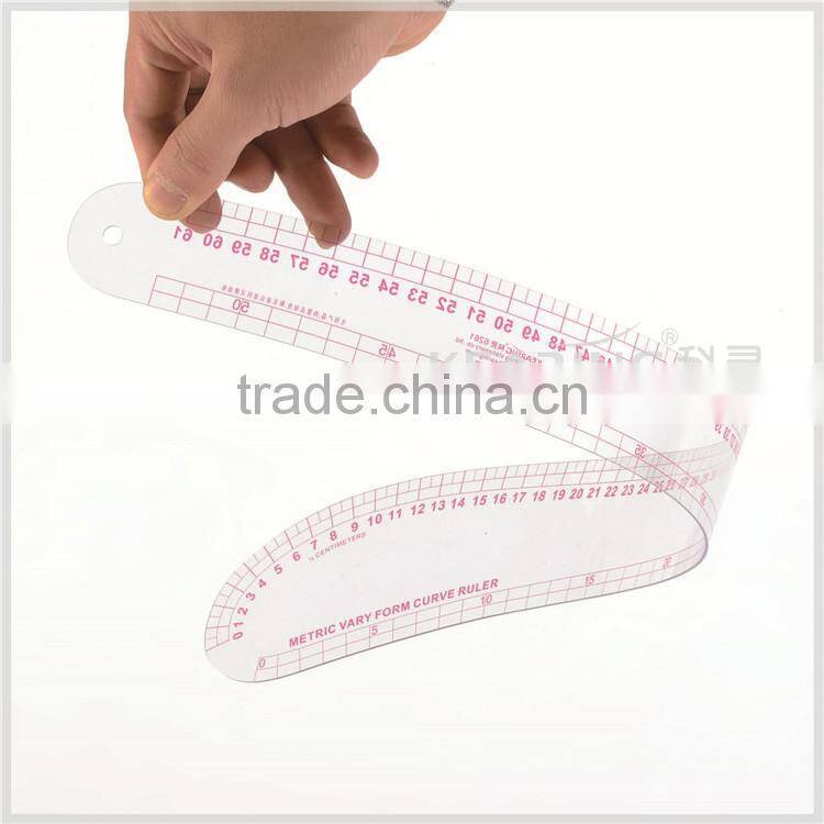 Kearing durable plastic 61 cm metric garment curve ruler / fashion design french curve template # 6261