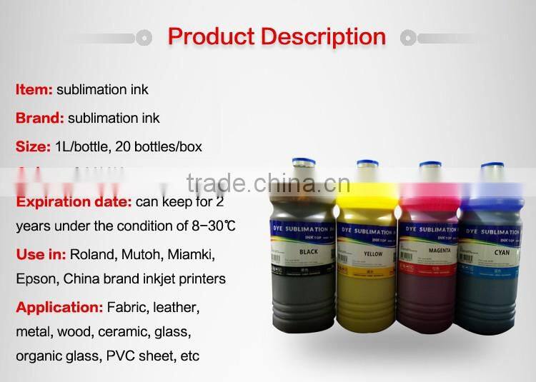 Guangzhou Factory price dublimation ink for dye sublimation supplies