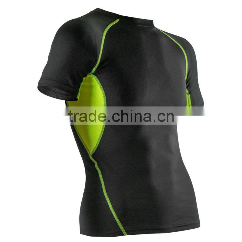 Moisture Wicking Stretch Muscle Shirt Men's Compression Fitness T-Shirt Clothes
