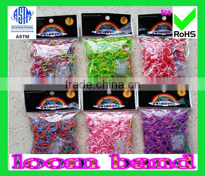 new arrival crazy selling rainbow rubber loom bands wholesale from China