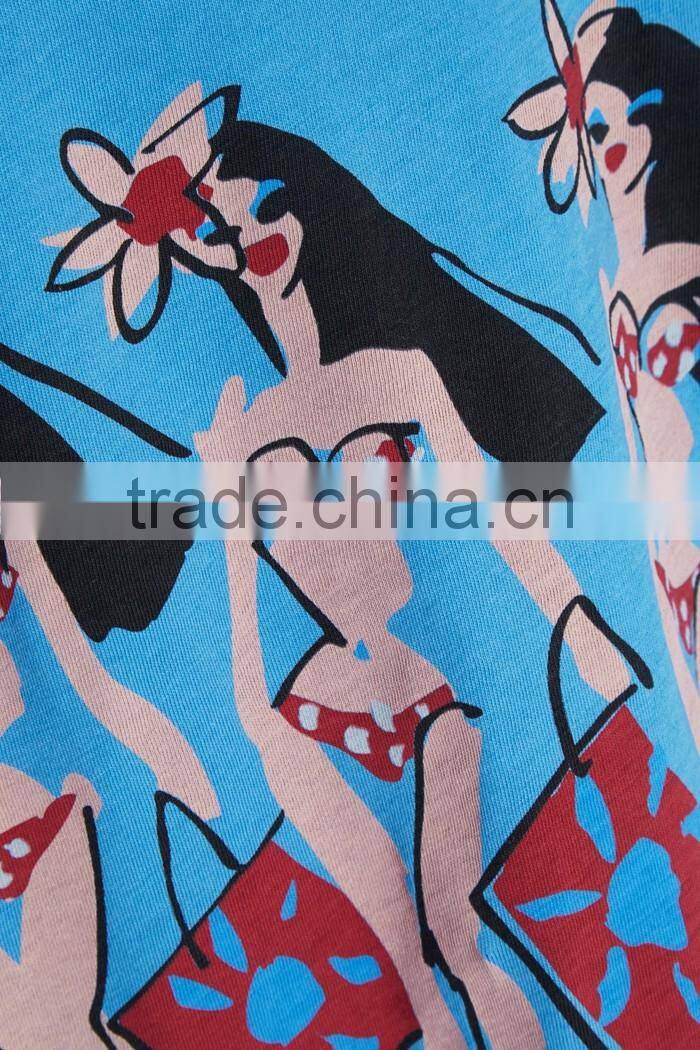 Popular cartoon characters cotton custom printed t-shirt wholesale