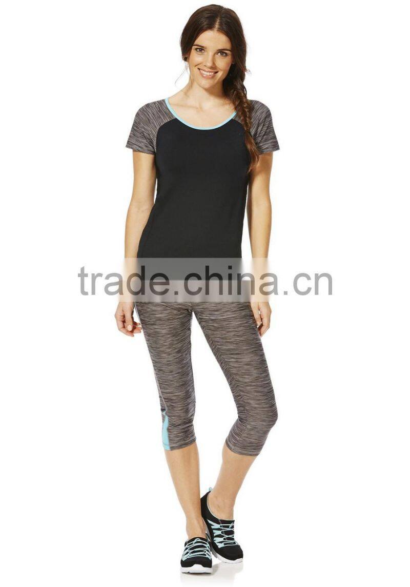 Custom Sports Gym Wholesale fashion t shirt for women yoga running t shirt
