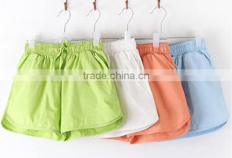 2016 OEM wholesale custom linen/cotton blank sweat shorts