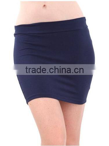 New Design Multiple Colors Available Ladies Stretch Fabric Basic Solid Color Mini Skirt