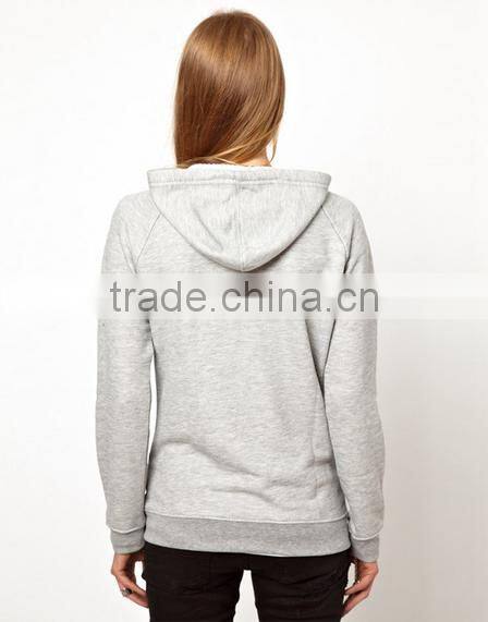 wholesale garment terry hooded cotton crew neck comfortable print plain pocket dyed for women sweatshirt made in china