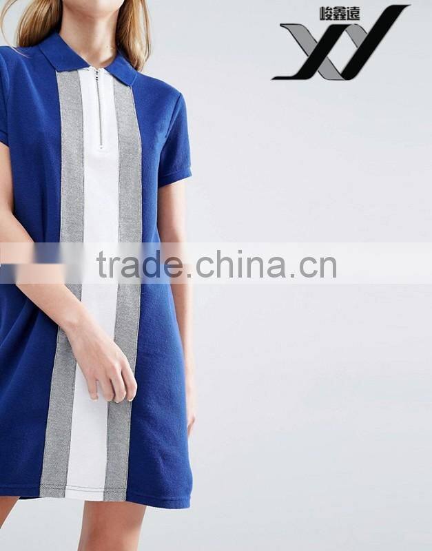 casual polo dress for girl in preppy style