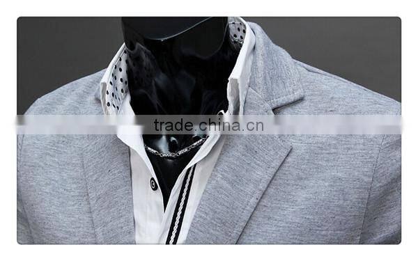latest hot sale England style fashion one button design slim men jersey casual blazer