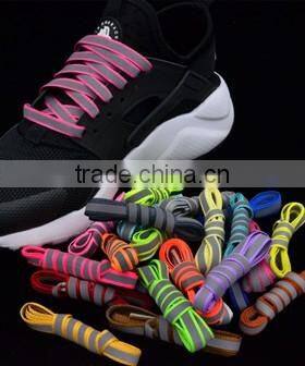 High Visibility Shoestrings - Bright Flat Shoelaces for Sport Sneakers Skates Boots Trekking Basketball Shoes and More
