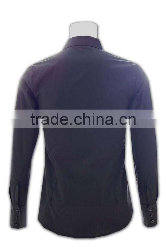 100% Cotton Design china made unique design dark color cafe cotton shirts