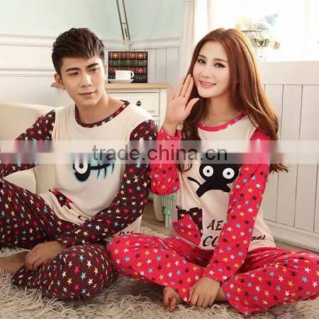 2015 high quality knitted couple pajama