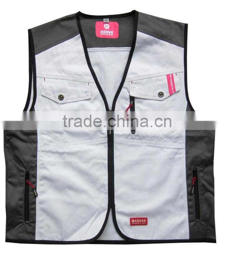 Good design outdoor clothing Men's work vest with poly cotton
