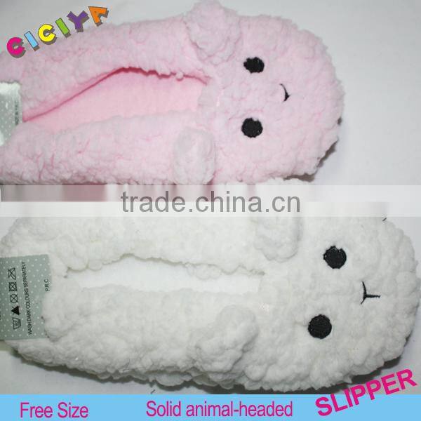 Cute indoor cotton slippers warm animal-headed organic slippers in slippers