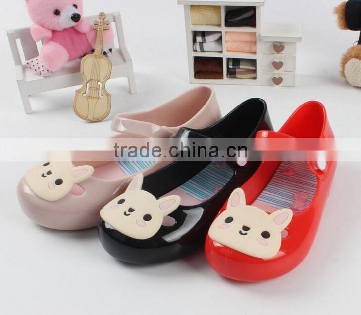 Soft feeling girl pvc shoes, girl cartoon jelly shoes