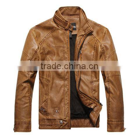 Men Fashion Good Look Genuine Leather Jackets Motorcycle Coats Jackets Washed Leather Coat