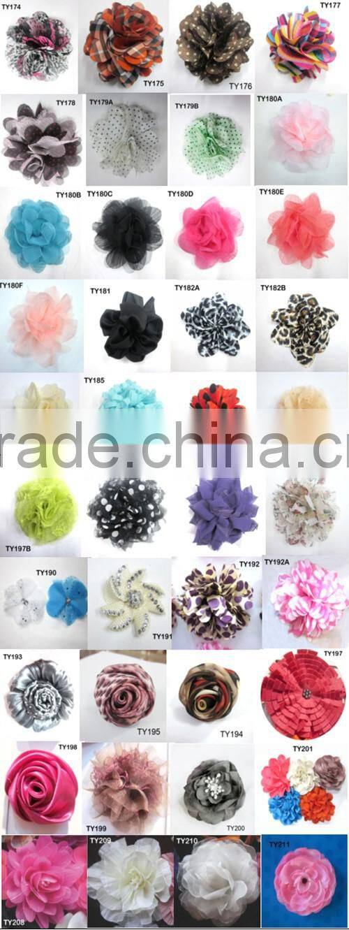 Pure White fabric crabapple flower hair clip hair accessory