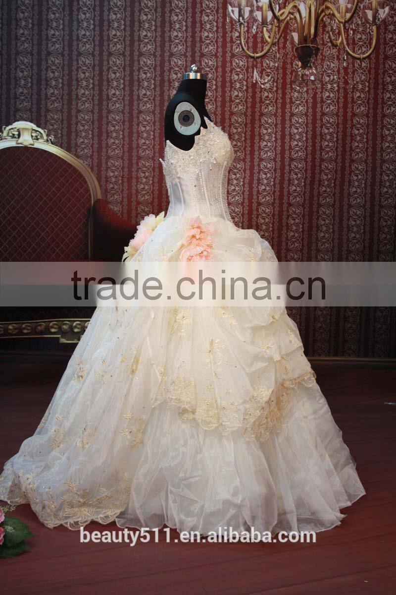 IN STOCK Off-The-Shoulder wedding dress flower ball gown bridal dresses SW102