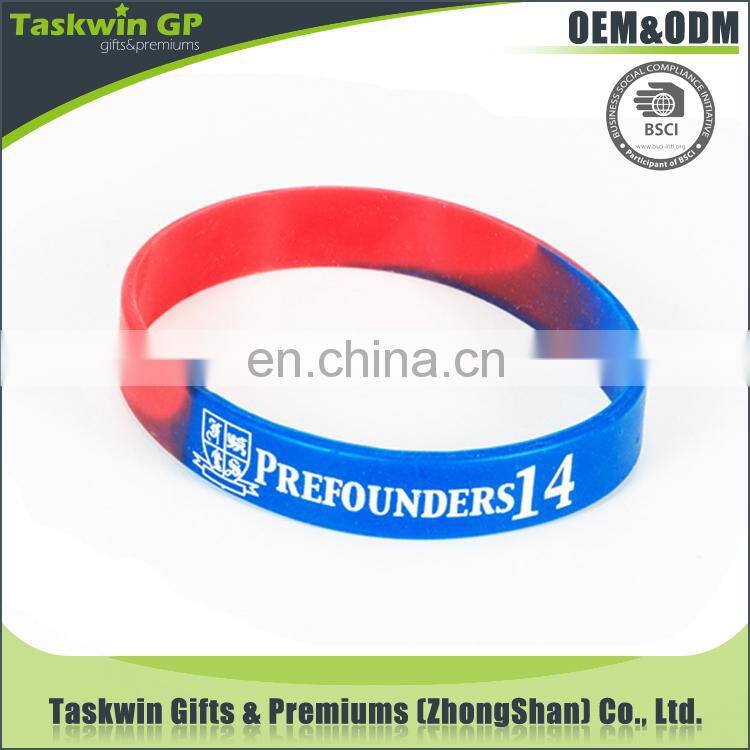 For Promotional Use kid silicone bracelet/full color printing wristband silicone bracelet
