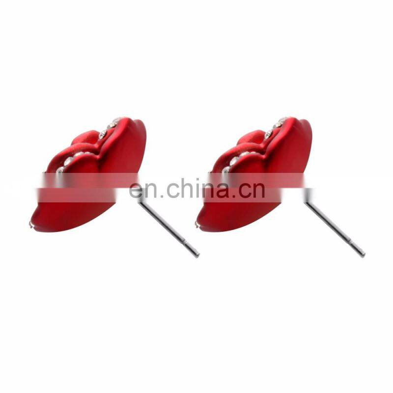 High quality beautiful woman jewelry rose cut diamond earrings white crystal rose flower earring