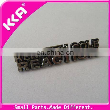 Beautiful metal label/zinc alloy label