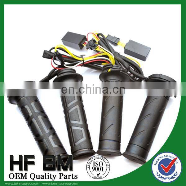 135mm * 22mm motorcycle heated handle grip open type can be install balance iron. 4 grad heat adjustable