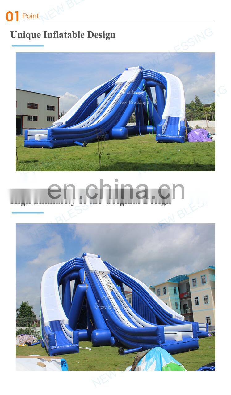 New freestyle design giant 18m'H tallest park inflatable water slide blower for adults and kids