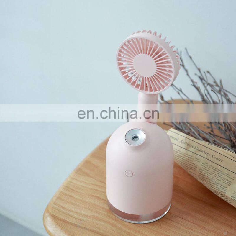 New product 2 in 1 multifunctional USB mini fan with air cool humidifier