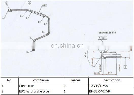 ABS brake oil line oil inlet pipe Rear brake tube sae j1402 brake hose