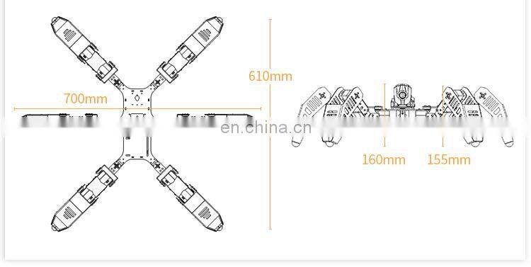 18DOF Hexapod Robot 2DOF PTZ Spider Robot with Main Board for Raspberry Pi 4B/2G Finished