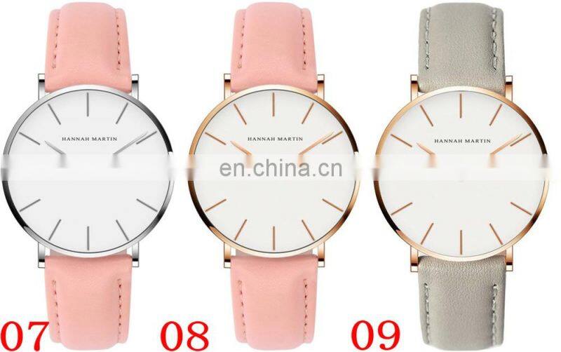 HHannah Martin CB36 Fashion Women Watches Casual Leather Waterproof Wristwatch Elegant Quartz Watch Women