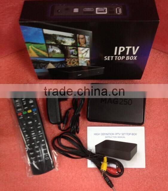 hot sale mag250 linux iptv set top box mag 250 iptv remote control