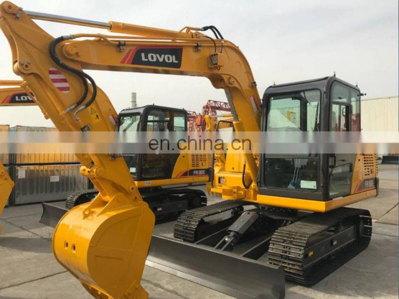 LOVOL 8t hydraulic excavator FR80E with 0.32m3 bucket for sale