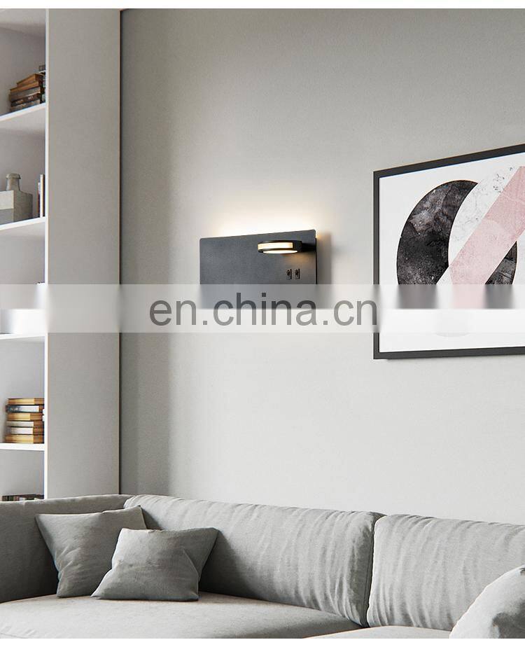 Bedroom Nordic Europe Indoor Mounted Modern Bedside Usb Charger Led Reading Light Wall Lamp With Wireless Charger