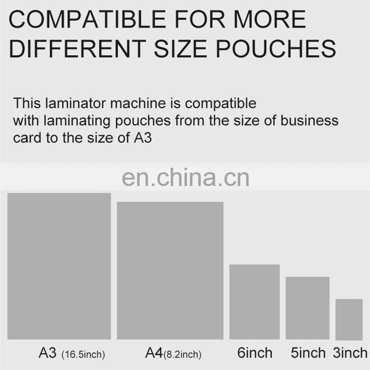 A3 A4 Photo PVC Card Laminating Machine Hot Cold Laminator Machine Home School Office Laminator Machine