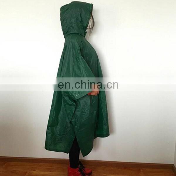 High Quality 100% Waterproof Vinyl PVC Raincoat with Hood