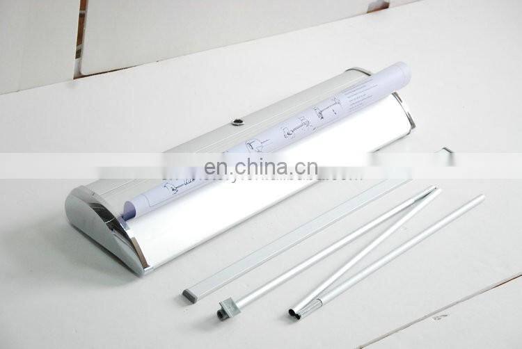 Luxury Wide base roll up banner stand (aluminum+Magnet cover,double oxford bag,electroplating cover)
