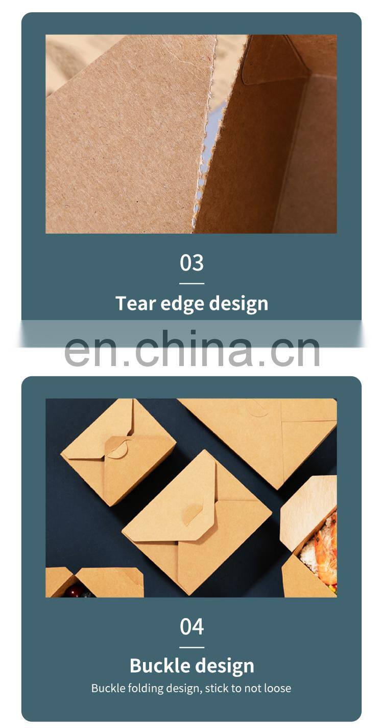 High quality ecofriendly box for fast lunch sushi meal rice fruit salad parcel corrugated cardboard takeaway food package paper