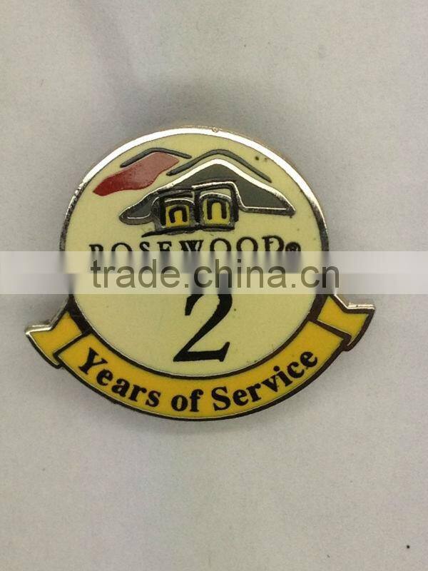 Custome metal gift epola badge / imitation lapel pins check pattern tartan design