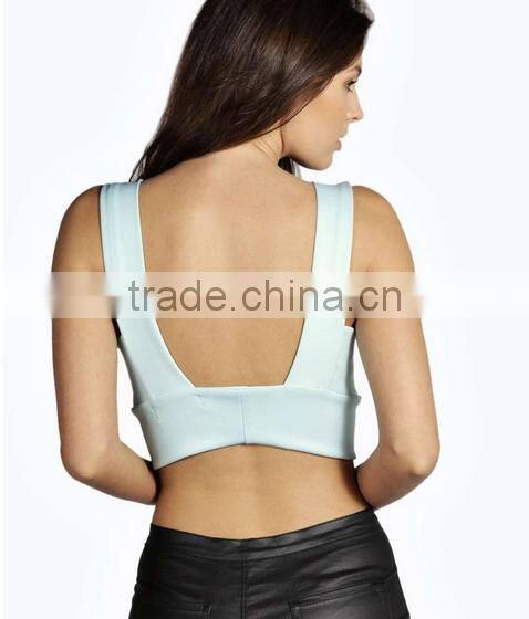 2015 china manufacturer customized the latest design plunge scuba sport bralet top