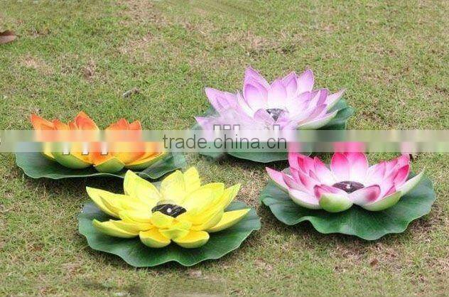 hot sell china style flower floating led solar lamp outdoor
